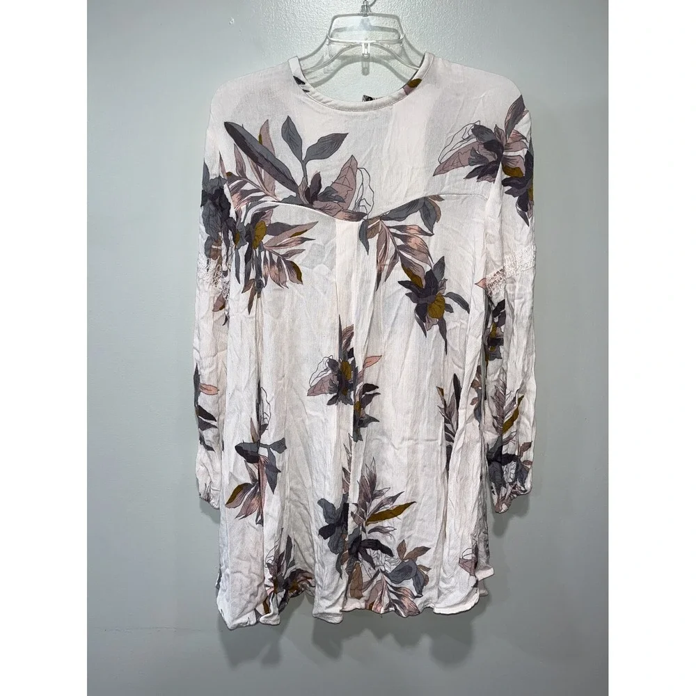 Free‎ People Women's Floral Boho Blouse Top, XS